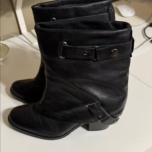 Matisse Black Leather Heeled Boots